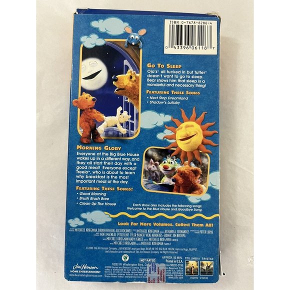Bear Big Blue House VHS Early to Bed Early to Rise Contains 2 Shows - Picture 2 of 9